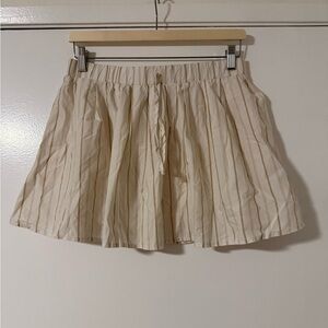 H&M Cream and Tan Skirt